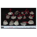 15 - LONGABERGER METAL XMAS ORNAMENTS