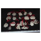 19 - LONGABERGER METAL XMAS ORNAMENTS