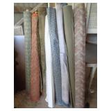 8 - ROLLS OF UPHOLSTERY MATERIAL APPROX 60' WIDE