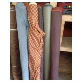 8 - ROLLS OF UPHOLSTERY MATERIAL APPROX 60' WIDE