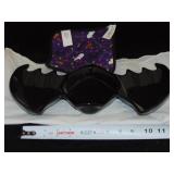 LONGABERGER POTTERY BAT TRAY & CLOTH POTHOLDER