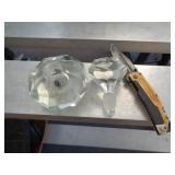 CRYSTAL PERFUME / STOPPER CHIPPED AT END