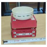 2 - LONGABERGER XMAS STACKABLE BOWLS
