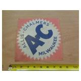 METAL SIGN 8'X8' ALLIS CHALMERS METAL SIGN 8'X8' ALLIS CHALMERS