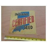METAL SIGN 8'X8' INDIANA CERTIFIED SEED METAL SIGN 8'X8' INDIANA CERTIFIED SEED