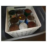 LOT OF OIL CANS LOT OF OIL CANS