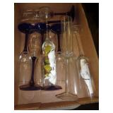 COBALT STEMMED GLASSES COBALT STEMMED GLASSES