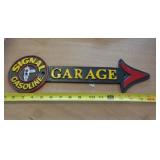 CAST IRON GARAGE SIGN 16' LONG CAST IRON GARAGE SIGN 16' LONG