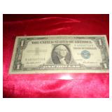 1957 $1 BLUE SEAL SILVER CERTIFICATE 1957 $1 BLUE SEAL SILVER CERTIFICATE