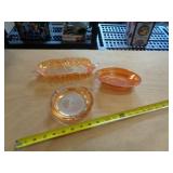 GOLD FLASH CARNIVAL GLASS GOLD FLASH CARNIVAL GLASS