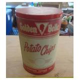 GOLDEN BELL POTATO CHIPS CAN GOLDEN BELL POTATO CHIPS CAN