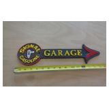 CAST IRON GARAGE SIGN 15' LONG CAST IRON GARAGE SIGN 15' LONG