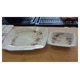 MATCHING PLATTER & BOWL (CHIPPED) ROYAL IRONSTONE MATCHING PLATTER & BOWL (CHIPPED) ROYAL IRONSTONE
