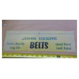 METAL SIGN 5'X15' JOHN DEERE BELTS METAL SIGN 5'X15' JOHN DEERE BELTS