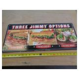 2007 10'X24' JIMMY JOHNS METAL SIGN 2007 10'X24' JIMMY JOHNS METAL SIGN