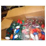 BOX OF VINTAGE XMAS LIGHTS BOX OF VINTAGE XMAS LIGHTS