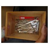 BIG WRENCHES IN WOOD BOX BIG WRENCHES IN WOOD BOX