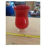 RED CANDLE HOLDER / VASE RED CANDLE HOLDER / VASE