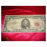 1963 $5 RED SEAL STAR NOTE 1963 $5 RED SEAL STAR NOTE