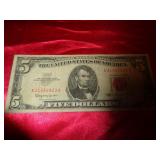1963 $5 RED SEAL NOTE 1963 $5 RED SEAL NOTE