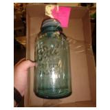 NO. 13 BLUE MASON JAR / LID #24 NO. 13 BLUE MASON JAR / LID #24