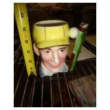 KELPO GOLFER HEAD VASE #5848 KELPO GOLFER HEAD VASE #5848