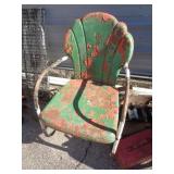 VINTAGE METAL PATIO CHAIR / OS