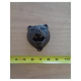 CAST IRON BEAR HEAD BOTTLE OPENER