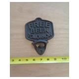 CAST IRON FREE BEER BOTTLE OPENER