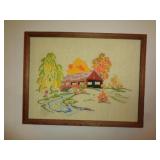 COVERED BRIDGE NEEDLE POINT 13X17 / HWY US