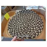 4 - BRAIDED RUG CHAIR SEATS