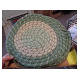 4 - BRAIDED RUG CHAIR SEATS