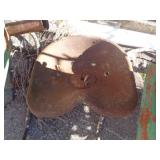 VINTAGE METAL TRACTOR SEAT / OS