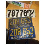 3 - LICENSE PLATES 1916 & 2 - 1930