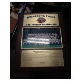 13X16 MINN TWINS PLAQUE