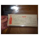VINTAGE COCA COLA CHECKS