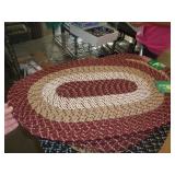 18' X 28' BRAIDED RUG - BURGUNDY