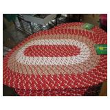 18' X 28' BRAIDED RUG - RED