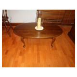 OVAL COFFEE TABLE 16'T X 25' W X 43' L / FR