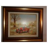 SMALL FIRE TRUCK PRINT / K