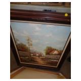 24' X 25' OIL ON CANVAS COUNTRY SCENE