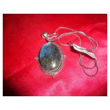 GERMAN SILVER NECKLACE - LABARODORITE