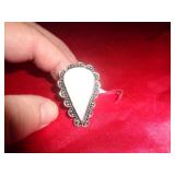 GERMAN SILVER RING - BIWA PEARL SZ 6