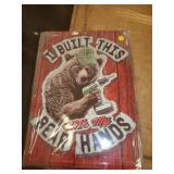 12' X 17' METAL SIGN - BEAR