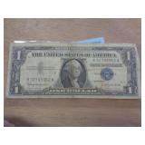 1957B BLUE SEAL SILVER CERTIFICATE $1