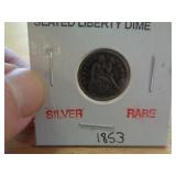 1853 SEATED LIBERTY DIME