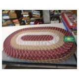 18'X28' BRAIDED RUG - BURGUNDY