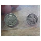 2 - SILVER MERCURY DIMES
