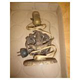 CAST IRON BIRD LAMP