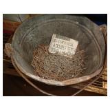 METAL BUCKET OF NAILS